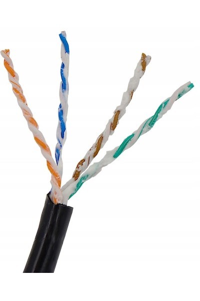 Kabel ethernet lan skrętka UTP kat. 5e PE ZEWNĘTRZNY ŻELOWANY 305m