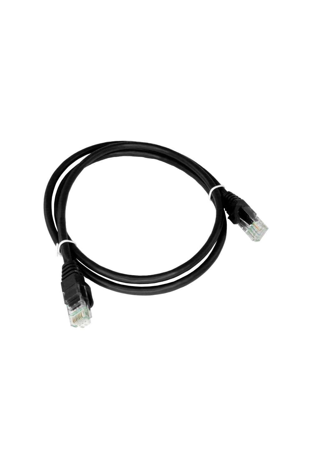 Patch-cord U/UTP kat.6 PVC 1.0m czarny ALANTEC