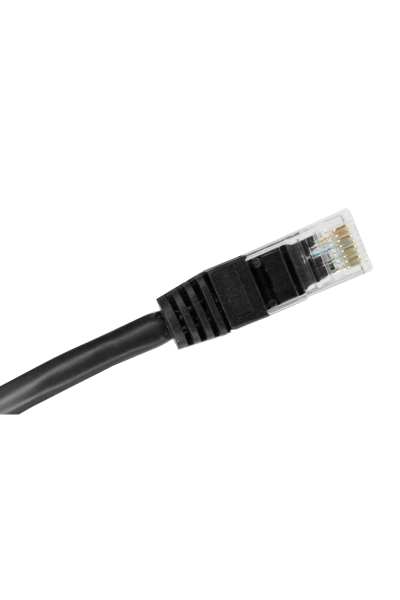 Patch-cord U/UTP kat.6 PVC 1.0m czarny ALANTEC