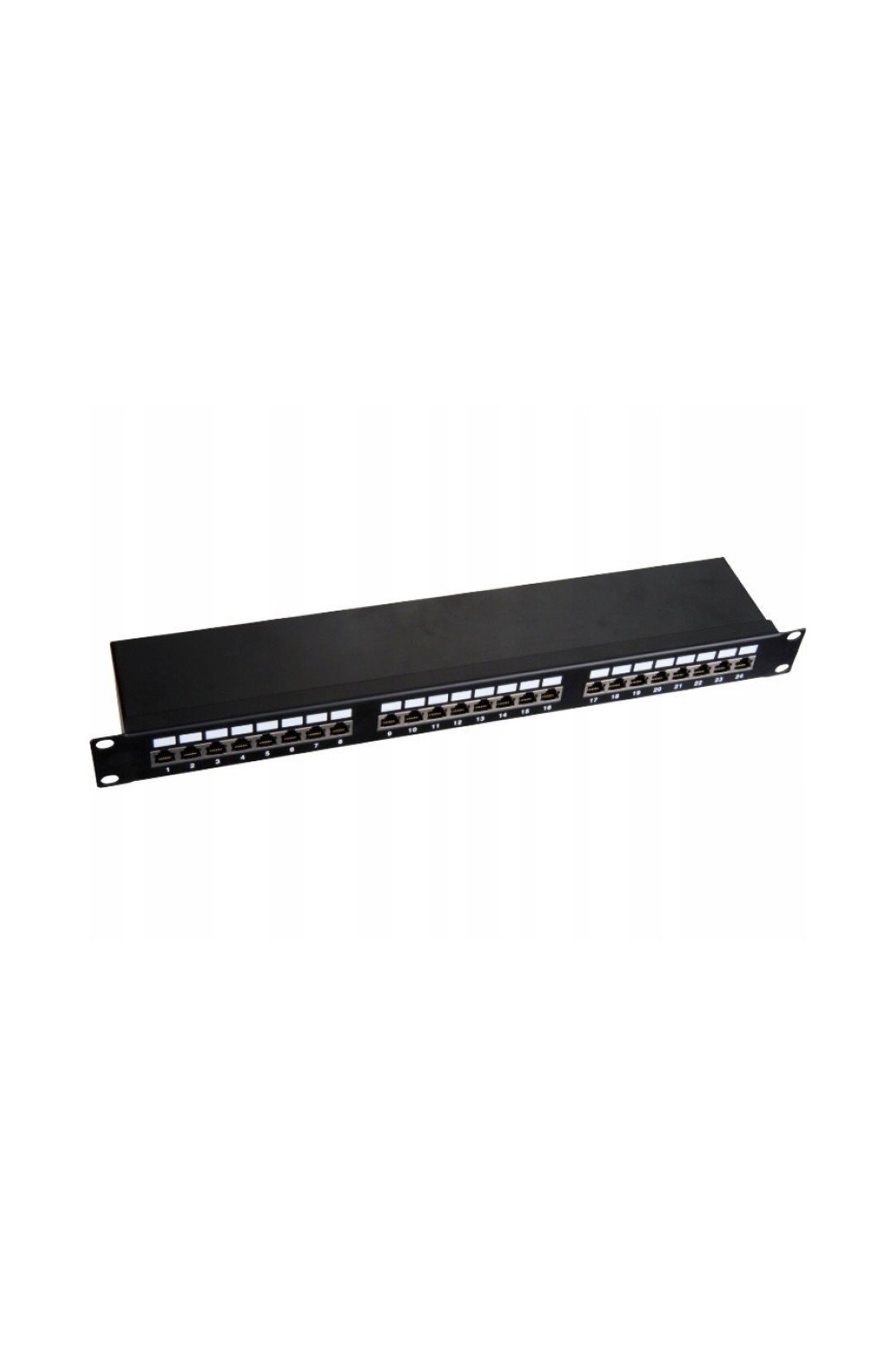 Patch panel 1U/19" STP ekranowany 24 port kat. 6 złącza LSA płaska Q-LANTEC