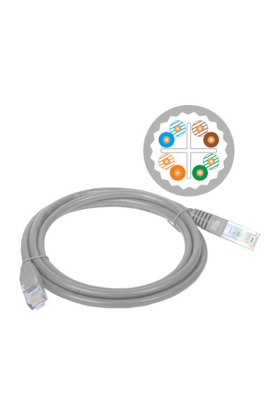 Patch-cord U/UTP kat.6A LSOH 1.0m szary ALANTEC