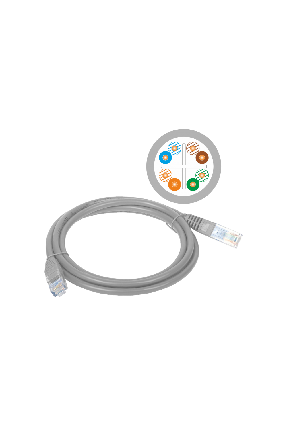 Patch-cord U/UTP kat.6 PVC 1.0m
