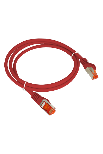 Patch-cord S/FTP kat.6A LSOH 1.0m czerwony ALANTEC