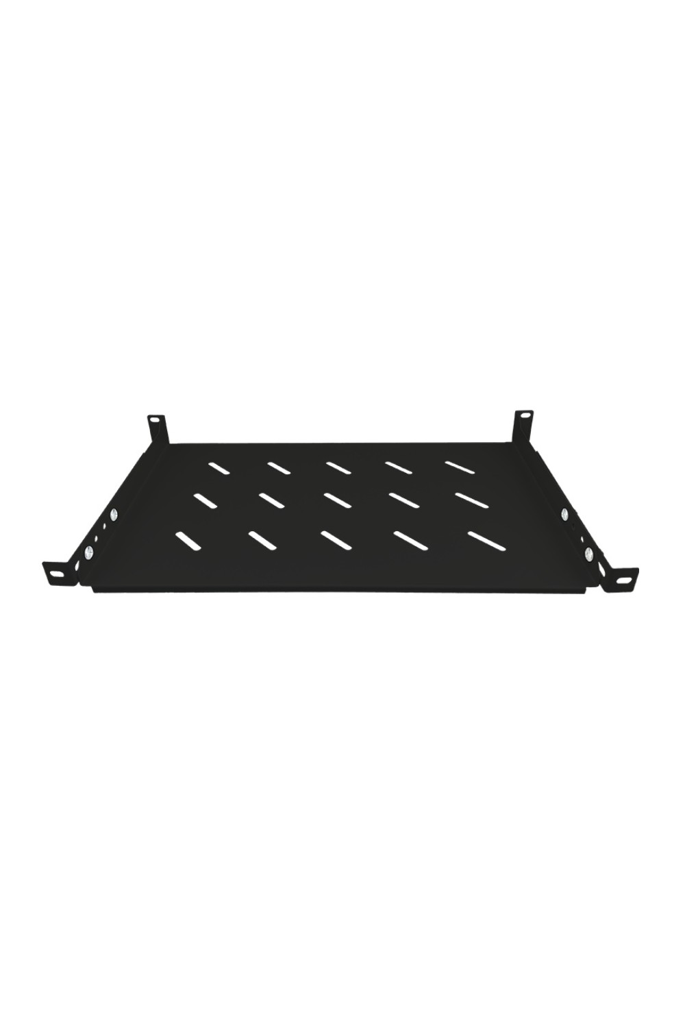 Półka stała 19" 1U głęb. 280mm, czarna, 2 punkty mocowania ALANTEC