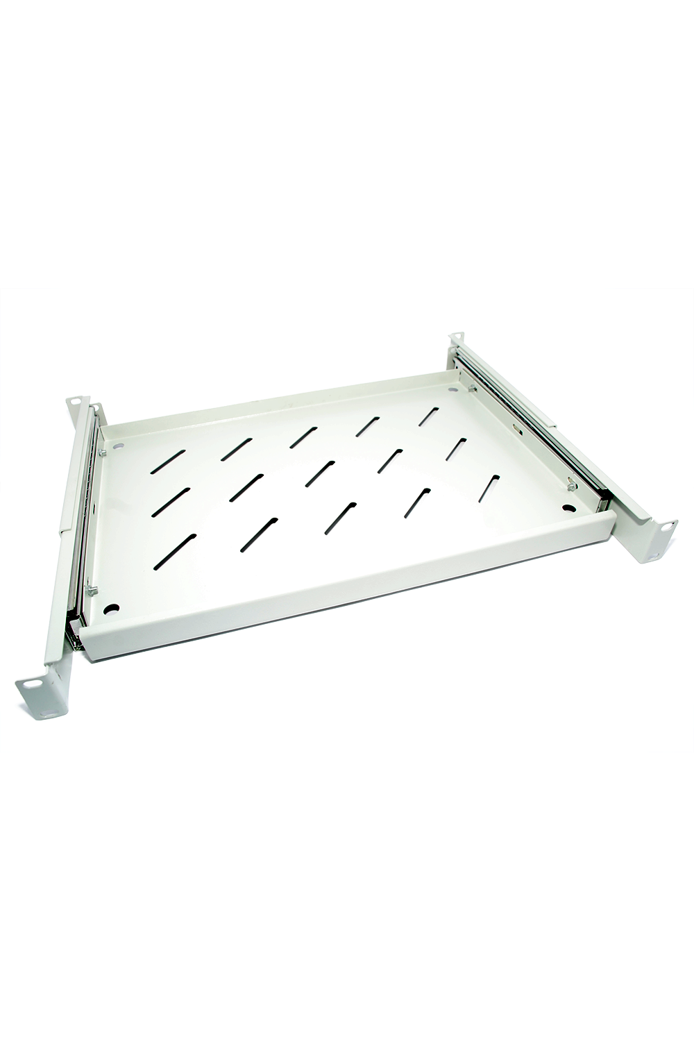 Półka wysuwana 1U do szafy rack 19″ 650 mm szara