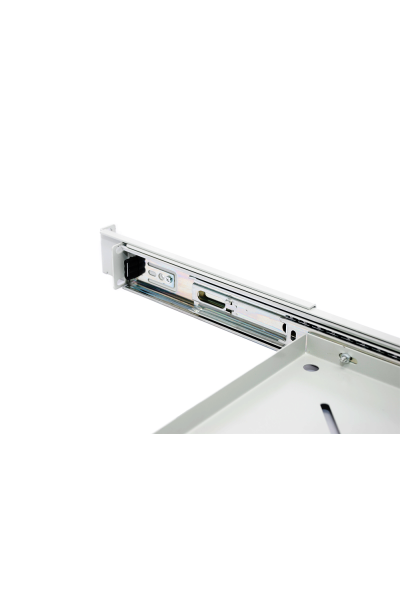 Półka wysuwana 1U do szafy rack 19″ 450 mm szara | F‑P.1U45‑WY‑GR