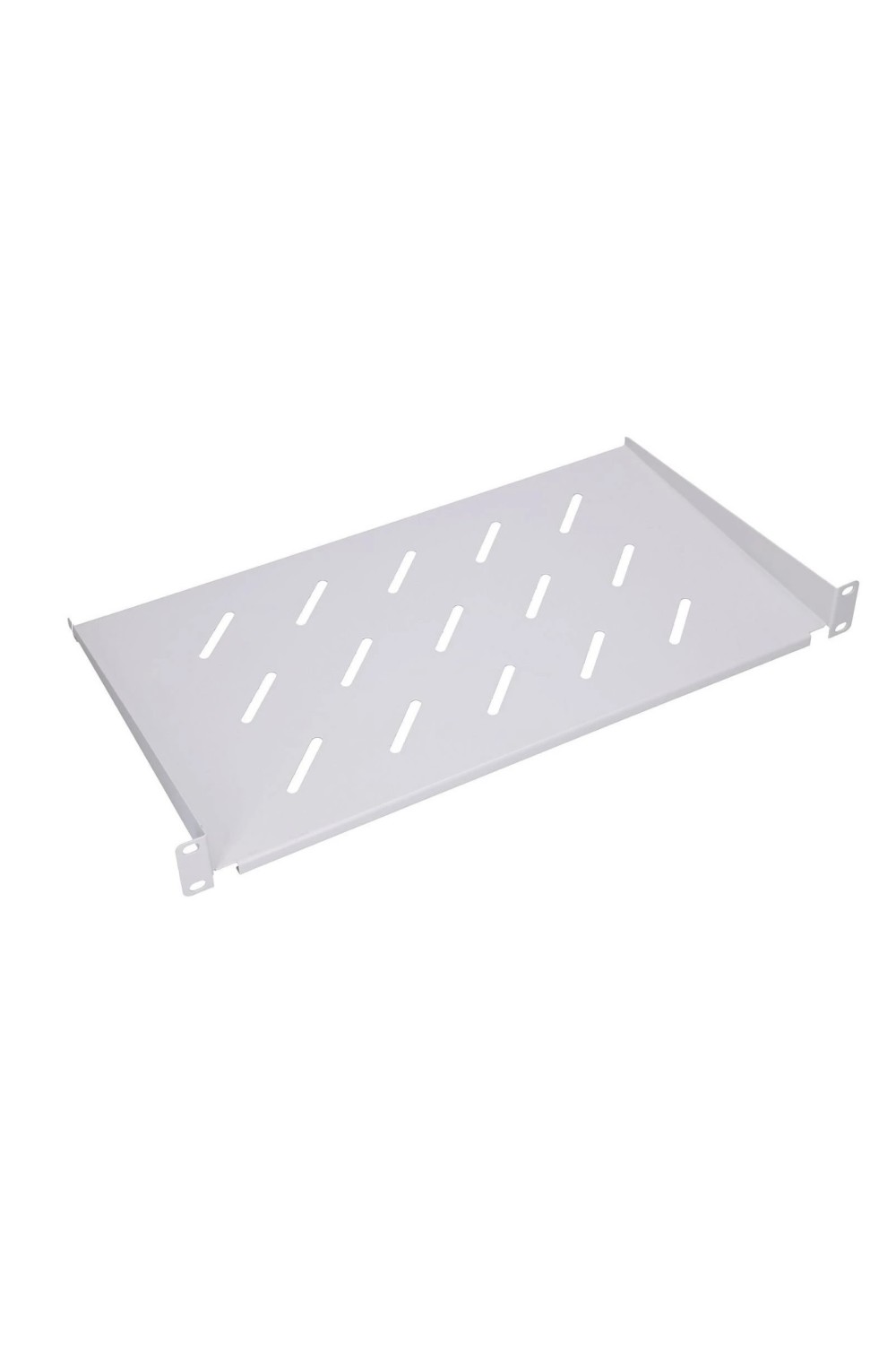 Półka perforowana 1U do szafy rack 19″ 270 mm szara | F‑P.1U27‑GR