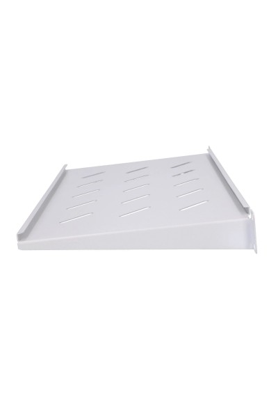 Półka perforowana 1U do szafy rack 19″ 270 mm szara | F‑P.1U27‑GR