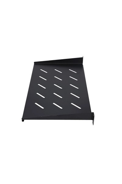 Półka perforowana 1U do szafy rack 19″ 270 mm czarna | F‑P.1U27‑BL