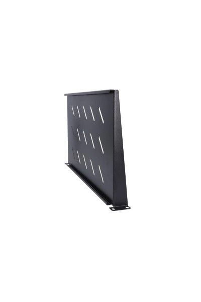 Półka perforowana 1U do szafy rack 19″ 270 mm czarna | F‑P.1U27‑BL