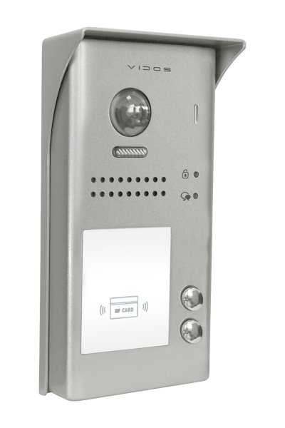 VIDOS S1102A Stacja bramowa wideodomofonu DUO 2-abonentowa z RFID 125kHz