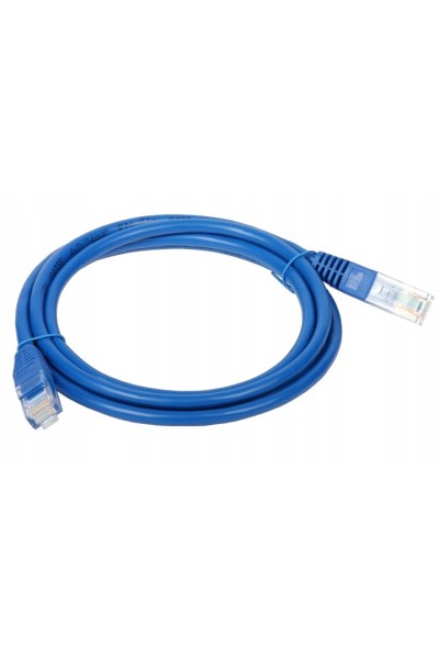 Patch-cord U/UTP kat.6 PVC 3.0m niebieski