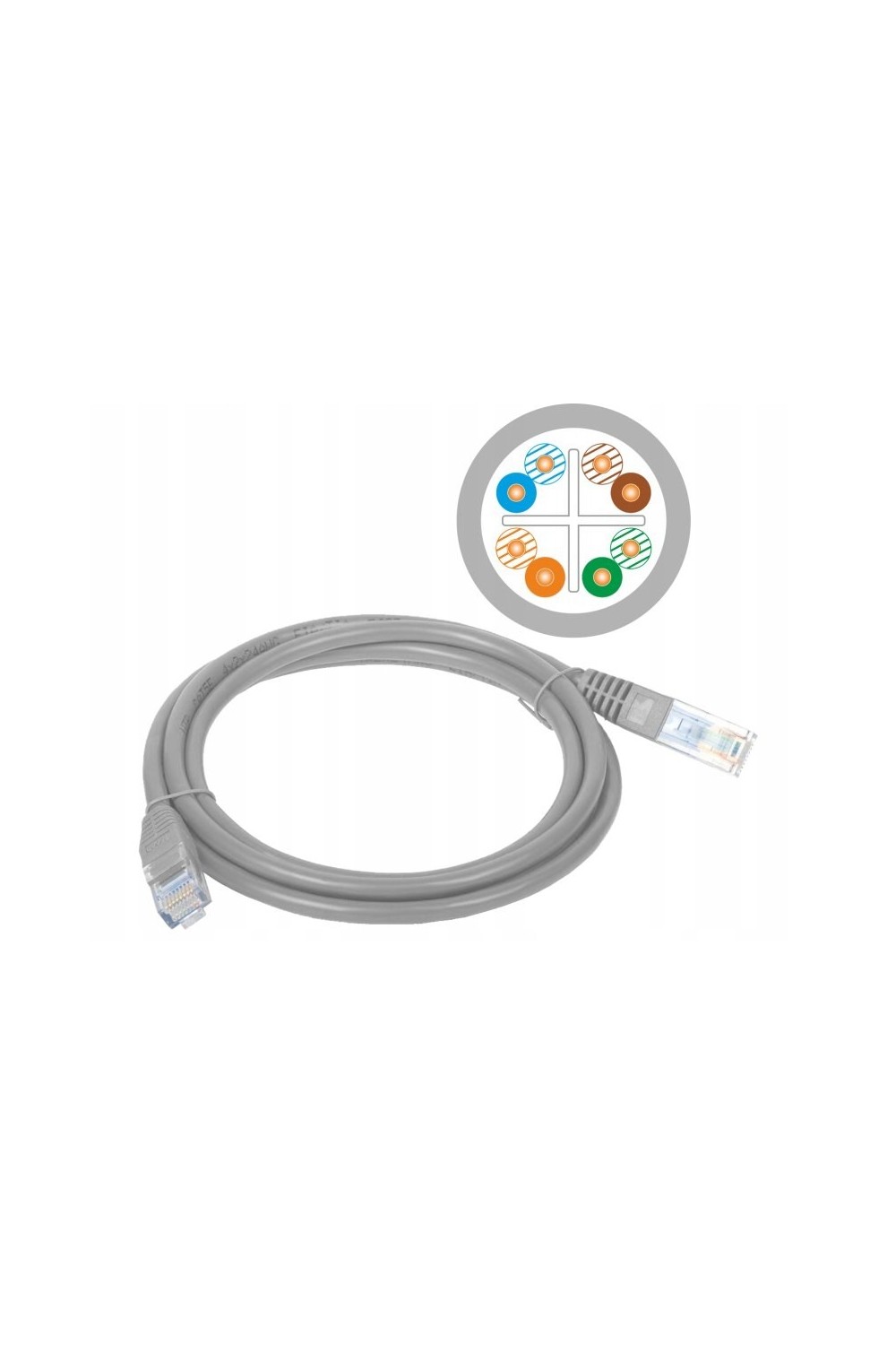 Patchcord kabel sieciowy ethernet UTP kat6 PVC 3m