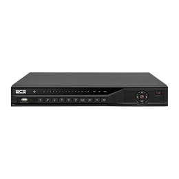 8 kanałowy rejestrator IP BCS-L-NVR0802-A-4KE Współpraca z kamerami o rozdzielczości aż do 8Mpx