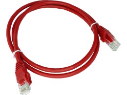 Patch-cord U/UTP kat.6A LSOH 5.0m czerwony ALANTEC